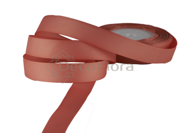 Лента репсовая 3cm*20м - 1027 - темно-коралловая