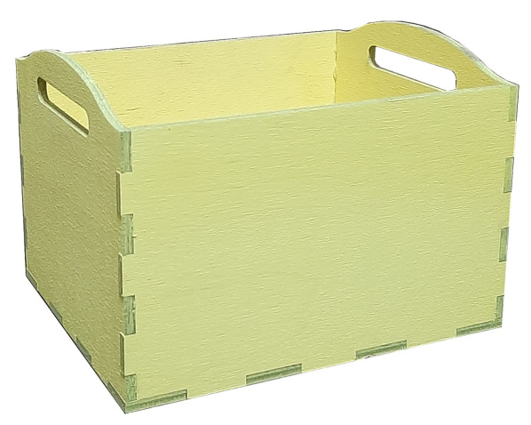 Ящик прямоугольник желтый 13*16*10см 