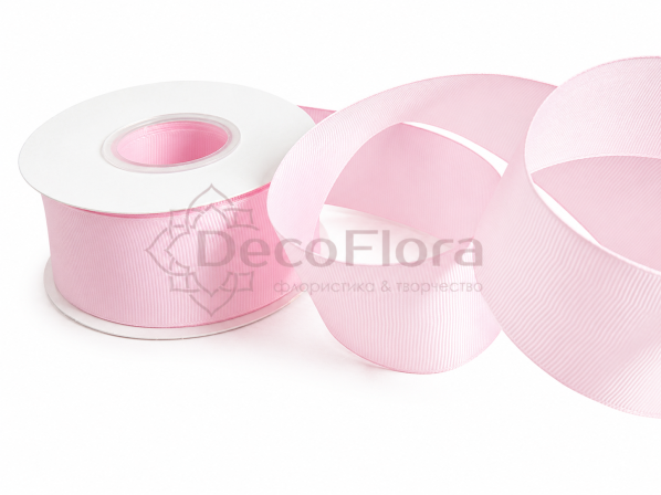 Лента репсовая 4cm*20y - 004 - розовая
